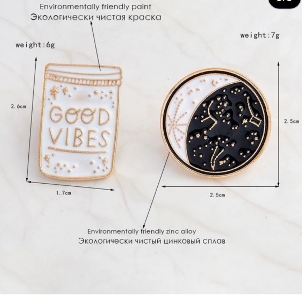 Good Vibes Astrology Metal Pin Set - Picture 7 of 8